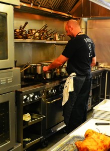 Chef Feury in the Kitchen at Tavro 13