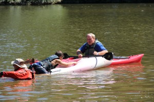 Scouts were required to learn proper re-entry techniques in the event that they capsize.